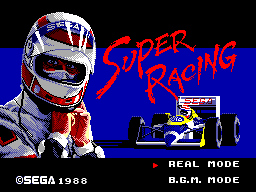 Super Racing Title Screen